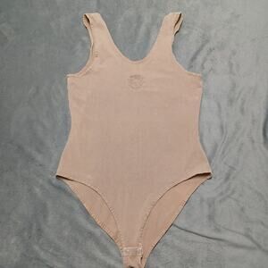 Urban Nation Body Suit‎ Womens Size Small Cream Embroidered Sun Comfort Tank Top